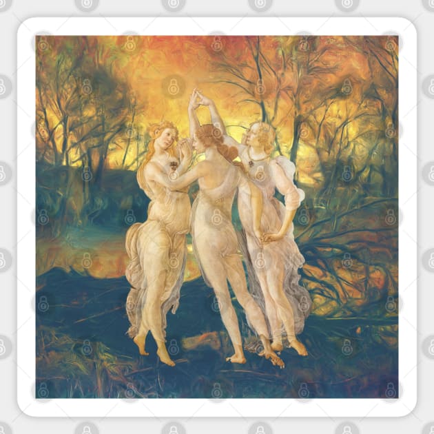 Three Graces Sticker by LylaLace Studio